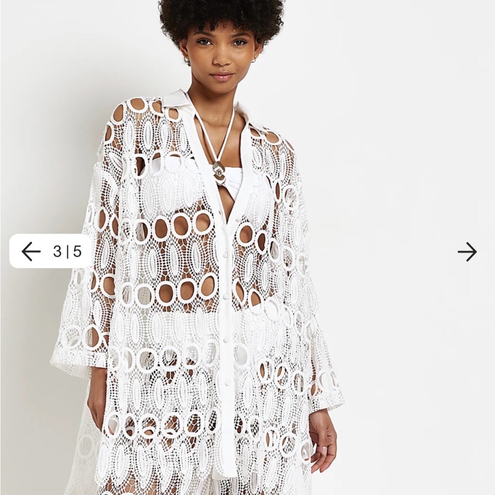 River Island White Oversized Shirt